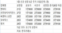 1월 신규 상장 ‘선진뷰티사이언스’ ‘모비릭스’ 두드러져