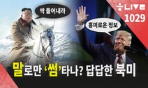[한겨레 라이브_10월29일] “싹 들어내라”, “웅대한 작전”…‘말’로 보는 남북미 문제