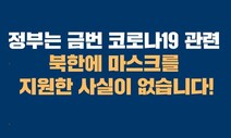 통일부 “정부가 북한에 마스크 퍼줬다는 보도는 가짜뉴스”
