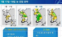 월요일 출근길, 강풍에 최대 7㎝ 눈…아침 최저 영하 8도