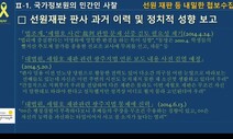 박근혜 정부 국정원, 세월호 재판 관련 판사도 사찰 정황