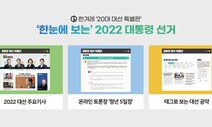 [알림] 대선을 한눈에 담다…&lt;한겨레&gt; ‘20대 대선 특별판’ 오픈