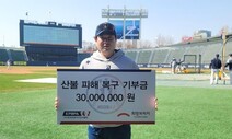 프로야구 선수협, 산불피해 복구 위해 3천만원 기부