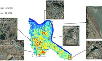 위성이 포착한 한국의 지표온도…수도권이 빨갛네
