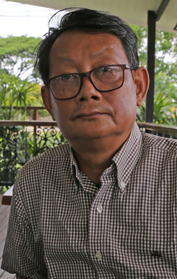 지난 5월26일(현지시각) 버마-타이 국경 소수민족 해방구에서 이이몬 버마 민족통합정부 국방장관. 정문태 국제분쟁 전문기자