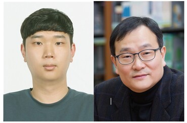 &nbsp; 서울시립대 한승우 학생(왼쪽, 제1저자)와 유권열 교수(오른족, 교신저자). 서울시립대 제공