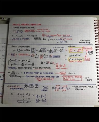 ‘서울런’ 수강생 박혜성(가명) 학생이 지난해 강의를 들으며 작성한 노트. 서울시 제공