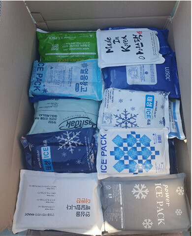 수거한 아이스팩. 환경부 제공.