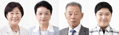 왼쪽부터 장필화 이사장, 김봉옥 위원장, 김일주씨, 유현우 학생. 삼성생명공익재단 제공