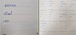 임종현씨가 기증한 책자의 동전 기록들.