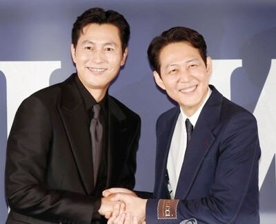 왼쪽부터 배우 정우성과 이정재. 연합뉴스