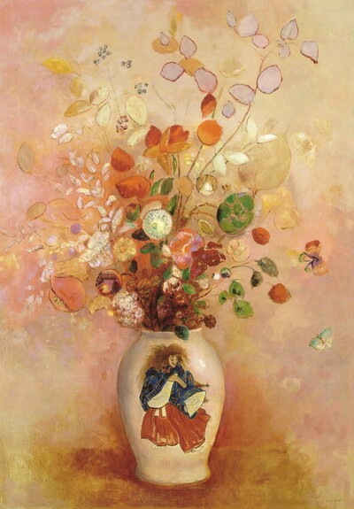 오딜롱 르동, &lt;일본 화병의 꽃&gt;(Flowers in a Japanese Vase), 캔버스에 유채, 92.7×65㎝, 오하라미술관, 구라시키.