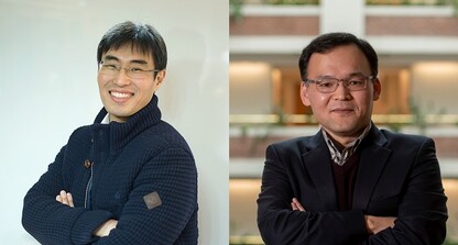 &nbsp; 사진 왼쪽부터 숭실대 신익수 교수, 하버드 의과대학교 이학호 교수. 숭실대 제공