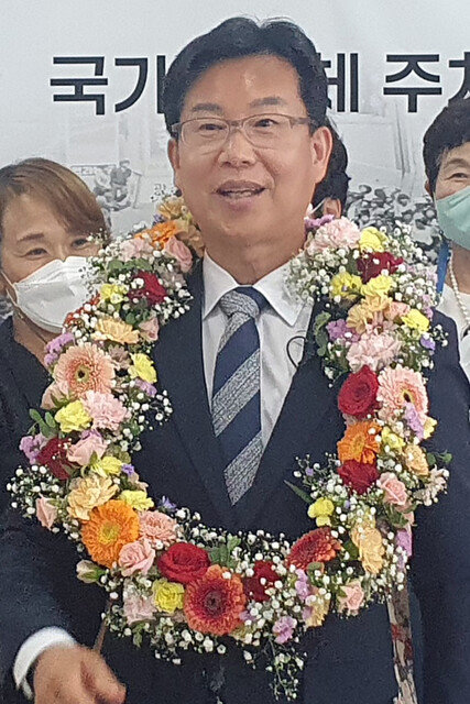 6·1 지방선거에서 무투표 당선된 더불어민주당 박병규 광주 광산구청장 당선자. 연합뉴스