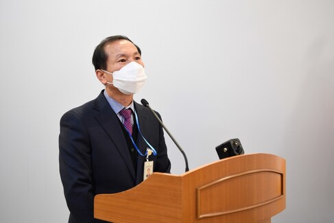 국방과학연구소 노진입 수석연구원이 올해의 ADD상 수상 소감을 밝히고 있다. 국과연 제공