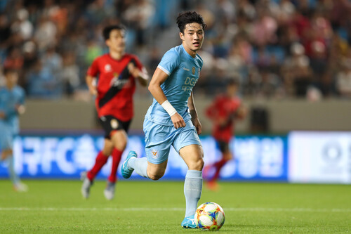 대구FC의 미드필더 정승원. 한국프로축구연맹 제공