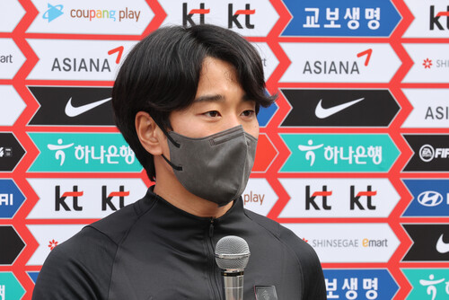 축구 국가대표팀에 처음 소집된 박민규(수원FC). 파주/연합뉴스