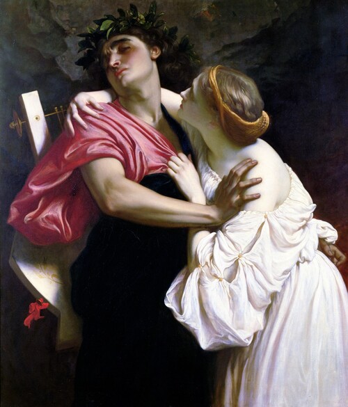 프레더릭 레이턴(Frederic Leighton), &lt;오르페우스와 에우리디케&gt;, 1864, 캔버스에 유채, 127.3×110㎝, 레이턴 하우스 박물관