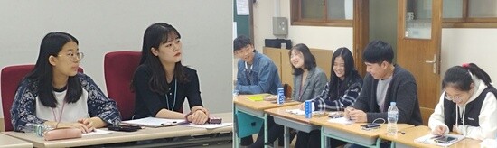 부산 부경고등학교 2학년 최지아양 등 19명의 학생들이 책자부터 공연팀 섭외