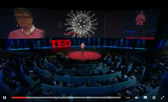 영어 강연회 테드(TED)에서 전염병에 대해 연설하는 빌 게이츠. 테드 갈무리