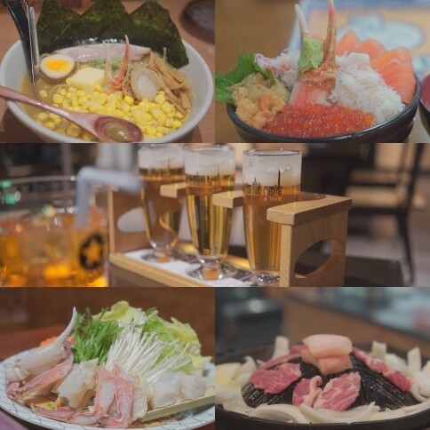 삿포로는 미식여행지이기도 하다. 콘버터미소라멘, 카이센동, 삿포로맥주, 털게, 양고기(위에서부터 아래)까지 먹는 여행으로도 행복해진다.