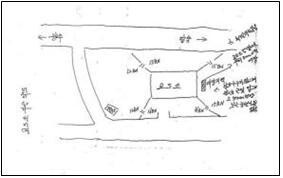 3공수여단 부대원이 1995년 검찰 조사 때 제출한 광주교도소 암매장 약도. 5·18기념재단 제공
