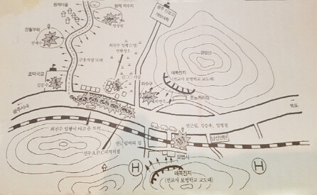 1989년 국회 광주진상조사특별위원회에 제출된 ‘송암동 양민학살 요도’. 최진수씨 제공