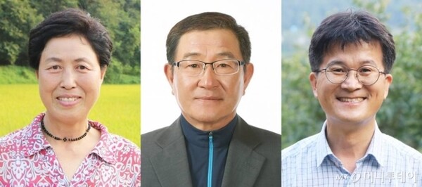 왼쪽부터 윤금순 김형신, 송장훈씨. 사진 대산농촌재단 제공