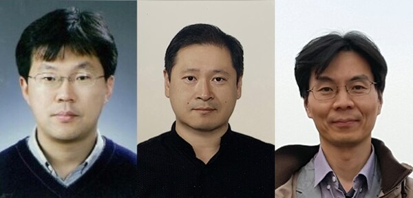 왼쪽부터 김대환 학예연구사, 강원표·허형욱 학예연구관. 국립중앙박물관 제공