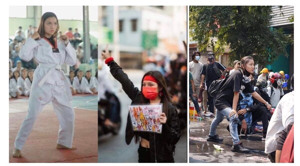 지난 3월 미얀마에서 민주화 시위 도중 경찰이 쏜 총에 맞아 숨진 19세 ‘태권소녀’ 찰 신.