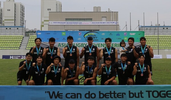 한국 7인제 럭비국가대표팀 선수들. 대한럭비협회 제공