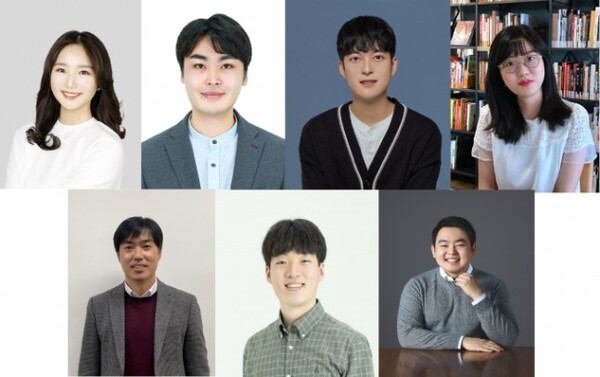 윗줄 왼쪽부터 시계방향으로, 김효이, 서윤재, 이형민, 전유빈, 이진구, 이준호, 백재현씨. 한국공학한림원 제공.