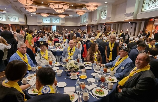 지난 26일 미국 워싱턴 쉐라톤 펜타곤시티호텔에서 ‘미 한국전 참전용사 위로와 만찬 행사’가 열렸다. 새에덴교회 제공