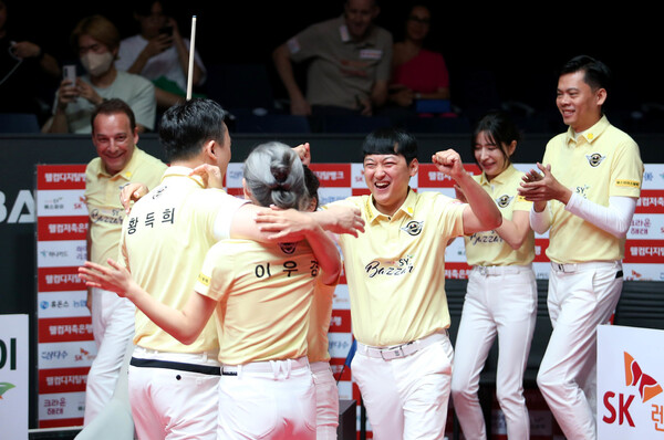 신생팀 에스와이 바자르의 선수들. PBA 제공