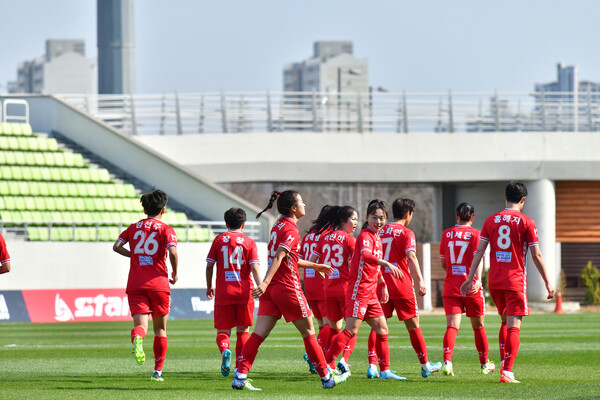 인천 현대제철 여자축구 선수들. 인천 현대제철 제공