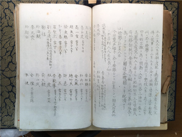 일제 간도총영사관 경찰서가 별도 추격대를 편성하여 검거하려 했던 모연대원 등의 명단이다. 이름, 나이뿐 아니라 “눈이 둥글고 중간 정도 몸집”, “서양풍이 강한 인텔리에 조선 의복 착용”과 같은 외모적 특징, “사격에 능함”과 같은 재능도 간략하게 적어놓은 점이 주목할만하다. 국가보훈처 제공