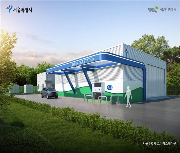내년 1월 문을 여는 서울시 양재수소스테이션 조감도.  서울시 제공