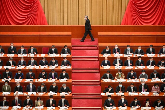 7일 중국 베이징 인민대회당에서 연례 최대 정치행사인 양회가 열리고 있다. 베이징/AFP 연합뉴스