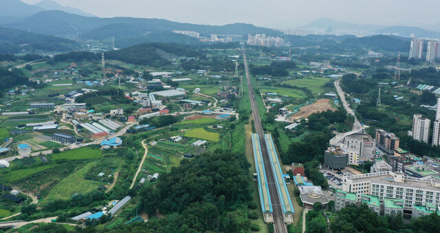 의왕·군포·안산 새도시가 들어설 경기도 안산시 반월역 일대 모습. 연합뉴스