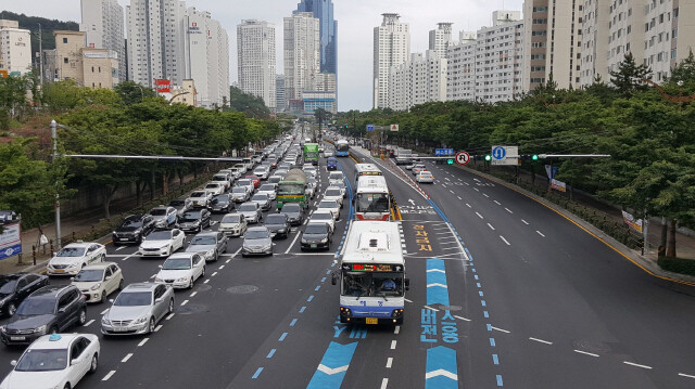 부산의 BRT 노선. 한겨레 자료사진