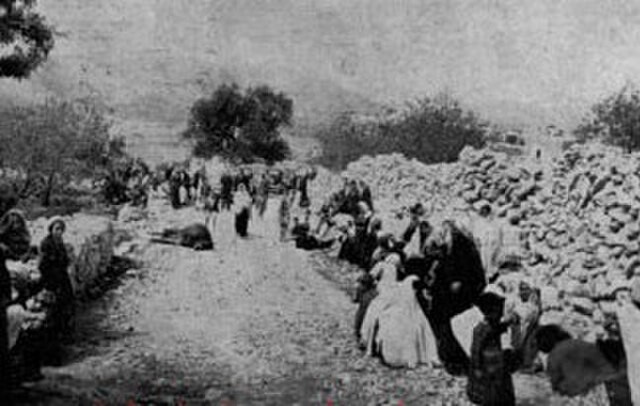 1948년 7월 팔레스타인 리다와 람레를 떠나는 주민들. 이스라엘군이 지역을 점령하면서 5만~7만명이 추방된 것으로 ‘죽음의 행진’으로도 불린다. 위키미디어 코먼스