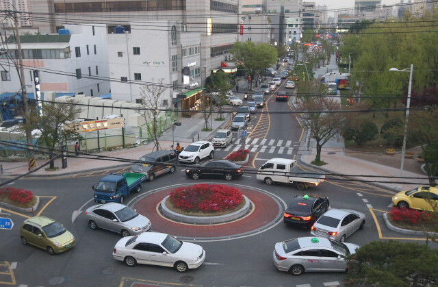 울산 남구 남울산우체국 앞 회전교차로. 연합뉴스