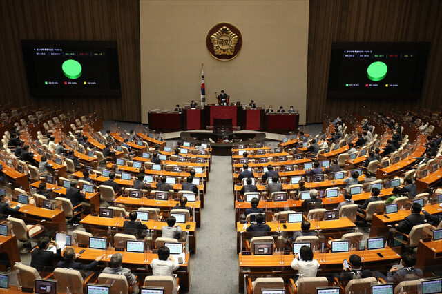 국회 본회의장. &lt;한겨레&gt; 자료사진