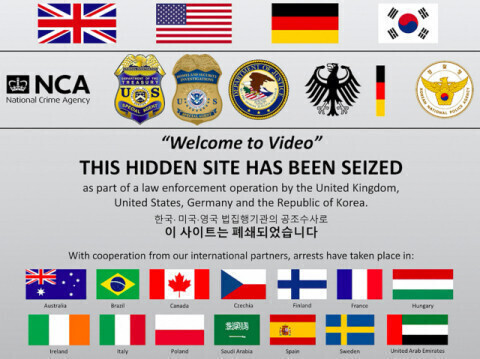2019년 10월16일 밤 11시(한국 시각) 미국 법무부가 다크웹 최대 아동·청소년 성착취 영상 사이트 ‘웰컴투비디오’ 수사 결과를 발표하면서 해당 사이트에 폐쇄 공지를 내걸었다. 경찰청 제공