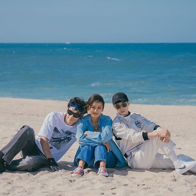 프로젝트 혼성그룹 ‘싹쓰리’의 비(왼쪽부터), 이효리, 유재석. &lt;놀면 뭐하니?&gt;(MBC) 제공