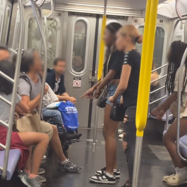 지난 3일 밤 네바다주에서 뉴욕을 방문한 아시아계 가족이 지하철 좌석에 앉자 건너편 좌석에 앉아 있던 10대 소녀 3명이 이들을 향해 손가락질하며 인종차별적인 발언을 이어갔다. 당시 영상을 촬영한 승객의 사회관계망서비스(SNS) 갈무리