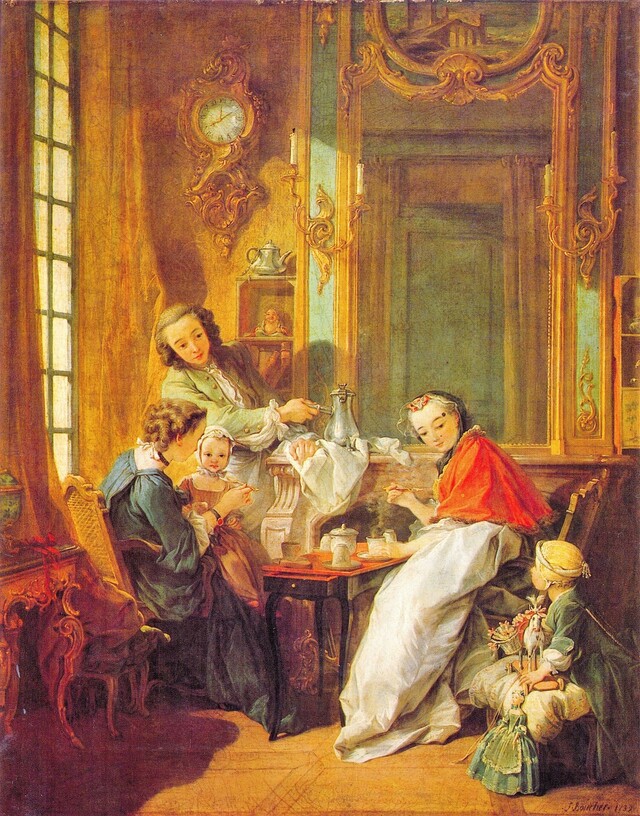 프랑수아 부셰(François Boucher), &lt;식사 시간&gt;, 1739, 캔버스에 유채, 루브르 박물관, 파리