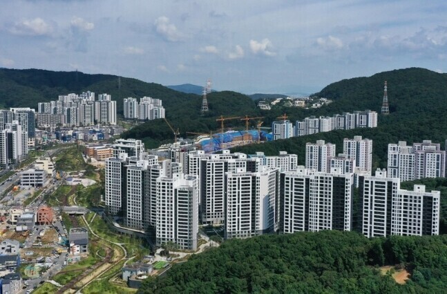 경기 성남 대장동 일대 모습. 연합뉴스