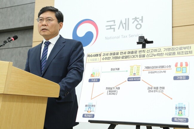 정재수 국세청 조사국장이 30일 국세청에서 세무조사 착수 계획을 설명하고 있다. 국세청 제공