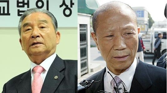 ‘사학비리의 상징’으로 꼽혀온 김문기 전 상지대 총장(왼쪽)과 김일윤 전 경주대 총장. 연합뉴스